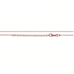 Collier Maille forçat 45CM Réglable   Plaqué Or Rose 18 CARATS Bijoux Femme 