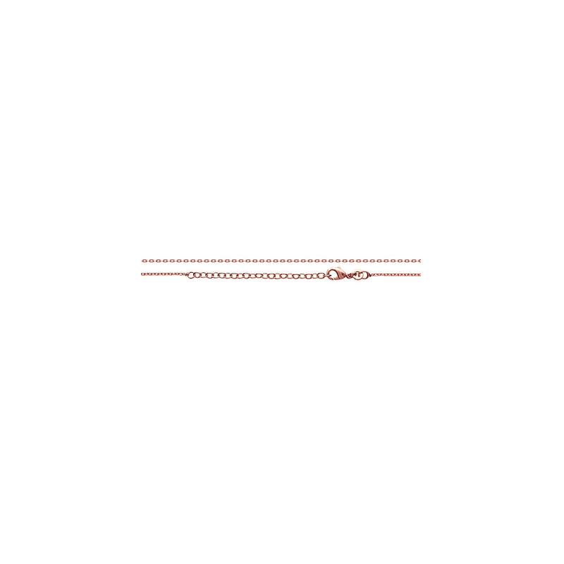 Collier Maille forçat 45CM Réglable   Plaqué Or Rose 18 CARATS Bijoux Femme 