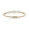 Bracelet Jonc Cercles Zirconium Ouvrable Plaqué or 18CARATS 750/000 Bijoux Femme