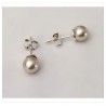 Boucles D'oreilles Perle de Majorque 6 MM Argent Massif 925/1000-Bijoux Femme
