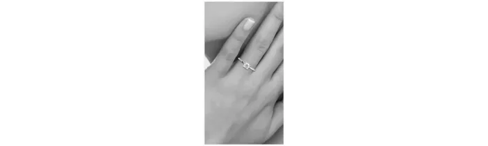 Bague Cristal Solitaire 6 MM Argent Massif 925/1000 Bijoux Femme