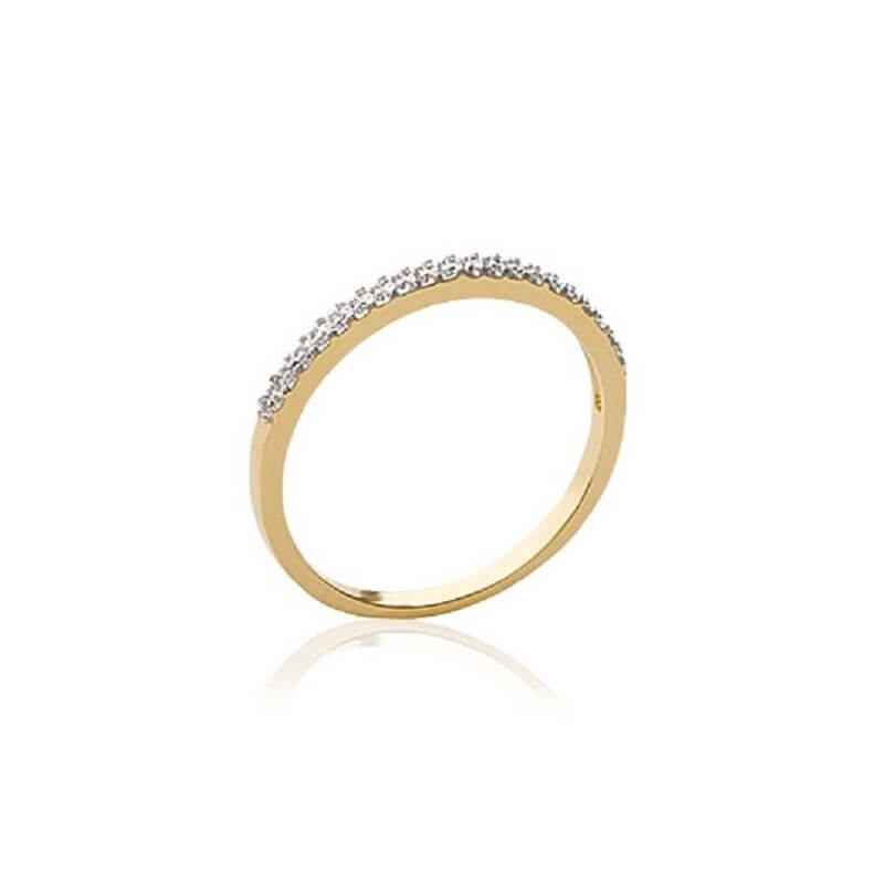 Bague Alliance zirconium Plaqué Or 18 carats garanti 10 Ans T50-52-54-56-58-60