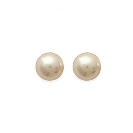 Boucles D'oreilles Perle de Majorque 10MM Argent Massif 925/1000 Bijoux Femme