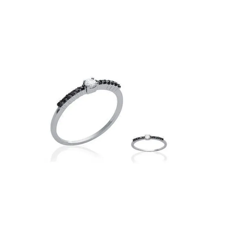 Bague En Argent Massif Avec Zirconiums Taille 56 - Occasion, Couleur Argentée