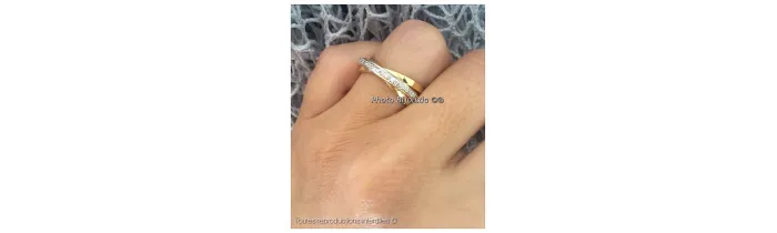 Bague 3 anneaux ZIRCONIUM Plaqué or 18 Carats 5 Microns Bijoux NEUF CHOIX 