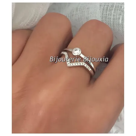 Bague En Argent 925/1000 Avec Cristal Zirconium - Taille 50 à 60 Neuve Avec étiquettes Bijouxia