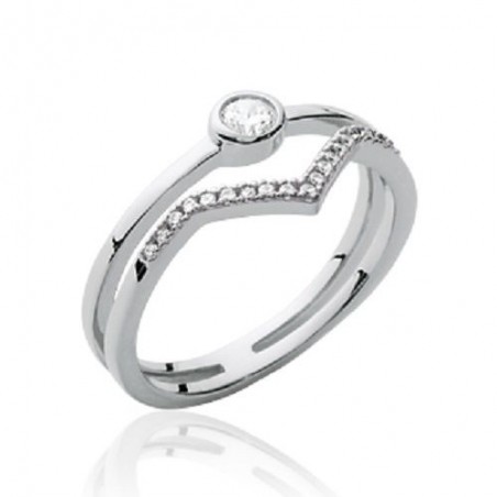 Bague CRISTAL ZIRCONIUM Argent Massif 925/1000 Bijoux femme CHOIX