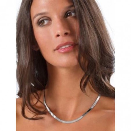Collier Maille Miroir  Argent Massif 925/1000  Bijoux Femme Poinçonné