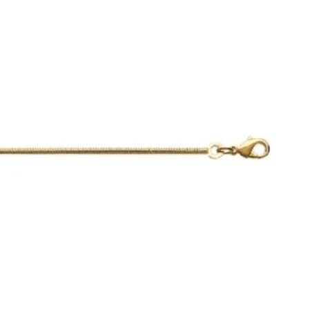 Chaîne Maille Serpent Plaqué Or 18 Carats - Longueur 50 Cm - Bijou élégant Neuf Avec étiquettes