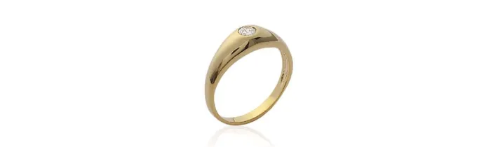 Bague Alliance jonc  ZIRCONIUM  Plaqué or 18 CARATS Petites et Grandes Tailles