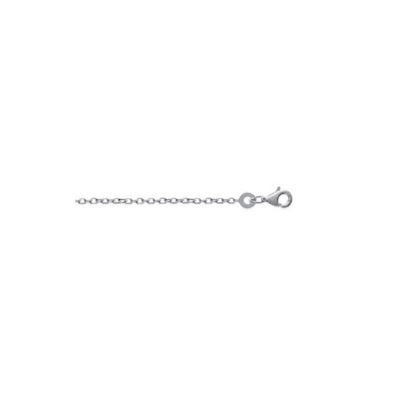 Chaîne Ancienne Argent Massif 925 - Maille Forçat Diamantée, Très Bon état