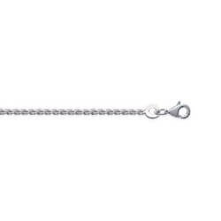 Chaîne Maille corde 60 cm  En Argent Massif 925/1000  Poinçonné Bijoux Femme