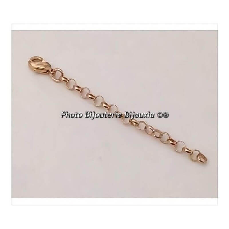 Extension De Chaînette Jaseron Plaquée Or 18 Carats - Longueur 6,4 Cm