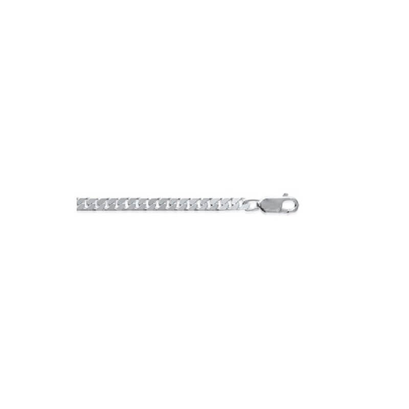 Gourmette Femmes Bracelet Argent Rhodié - Gros Maillon