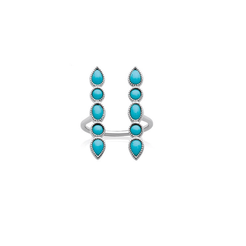 Bague Pierre en argent massif et cabochon de grenat