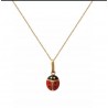 Collier Chaîne + Pendentif Coccinelle Plaqué Or 18Carats garanti Bijoux Enfant