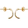 Boucle D'oreilles Demi Créoles ZIRCONIUM  Plaqué Or 18 carats Bijoux Femme