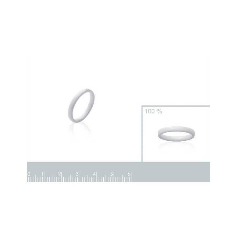 Bague Alliance Lisse 3 MM En Céramique BLANC Bijoux FEMME T50-52-54-56-58-60 CDE