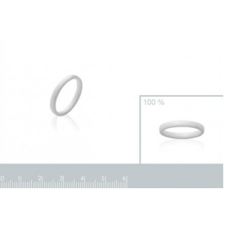 Bague Alliance Lisse 3 MM En Céramique BLANC Bijoux FEMME T50-52-54-56-58-60 CDE
