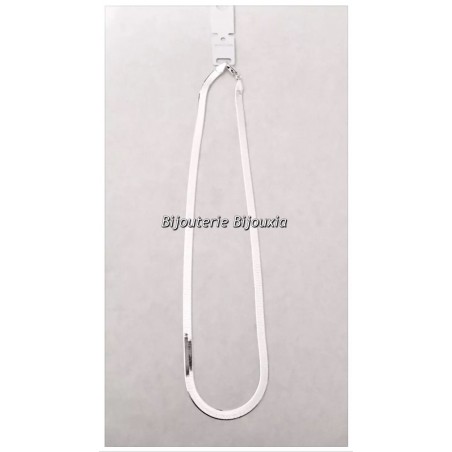 Collier Ras De Cou En Argent Massif 925 - Maille Miroir, Bijou Femme Poinçonné, Marque Bijouxia