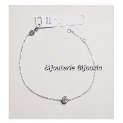 Bracelet fin Cristal  Oxyde de Zirconium  Argent 925/000 - Rhodié Bijoux Femme