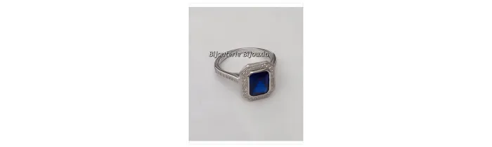 Bague Pavé CZ Saphir  ZIRCONIUM  Argent Massif 925/1000 Bijoux NEUF  CHOIX