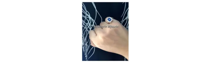 Bague Pavé CZ Saphir  ZIRCONIUM  Argent Massif 925/1000 Bijoux NEUF  CHOIX