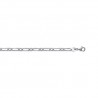 Chaîne Maille Figaro Longue 55cm Argent Massif 925/1000 Bijoux NEUF