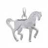 Collier chaîne + pendentif CHEVAL En Argent Massif 925/1000 Bijoux NEUF