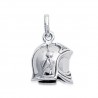 Pendentif Casque de Pompier- En Argent Massif 925/1000 - Bijoux Neuf