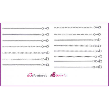 Chaînes Argent Massif 925/1000 -  Choix Modèles - Tailles au Choix Bijoux 