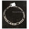 Bracelet Maille Figaro  6,5 MM X 21 CM Argent Massif 925/1000 Bijoux Homme  NEUF
