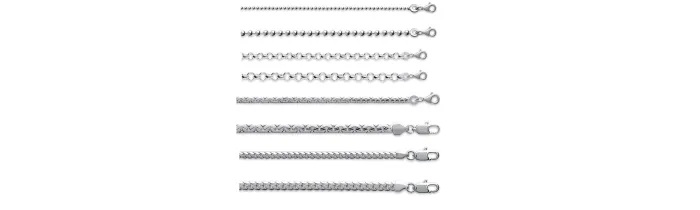 Chaînes Boules Jaseron Anglaise Haricot Argent Massif 925 CHOIX TAILLES