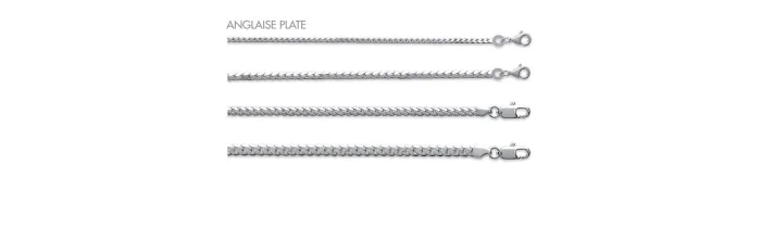Chaînes Boules Jaseron Anglaise Haricot Argent Massif 925 CHOIX TAILLES