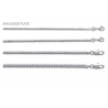 Chaînes Boules Jaseron Anglaise Haricot Argent Massif 925 CHOIX TAILLES