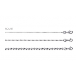 Chaînes Boules Jaseron Anglaise Haricot Argent Massif 925 CHOIX TAILLES