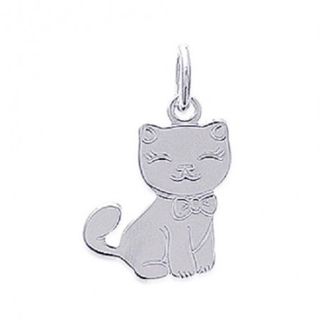 Pendentif Chaton En Argent Massif 925/1000 Bijoux Enfant
