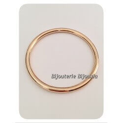 Bracelet Jonc Épais Plaqué Or 18Carats Garanti 10 Ans 6,6cm Bijoux Femme