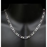 Chaîne Maille Figaro 6MM X 50CM Argent Massif 925/1000 Poinçonné  Bijoux Homme