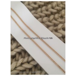 Chaîne Maille gourmette Plaqué Or 18 carats Garanti 10ans 42 cm Bijoux Femme