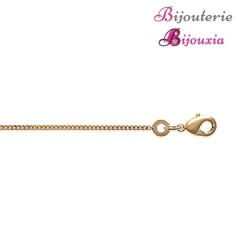 Chaîne Maille gourmette Plaqué Or 18 carats Garanti 10ans 45 cm Bijoux Femme