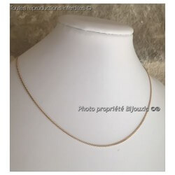 Chaîne Maille gourmette Plaqué Or 18 carats Garanti 10ans 38 cm Bijoux Enfant