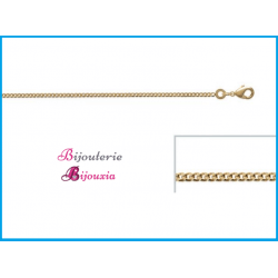 Chaîne Maille gourmette Plaqué Or 18 carats Garanti 10ans 55 cm Bijoux Mixte