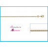 Chaîne Maille gourmette Plaqué Or 18 carats Garanti 10ans 55 cm Bijoux Mixte