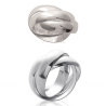 Bague Alliance 3 Anneaux Épais  Argent Massif T48-50-52-54-56-58-60-62-64-66-68