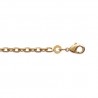 Chaîne Maille Forçat 2,25MM  Plaqué or 18 CARATS  Longueur au choix BIJOUX MIXTE