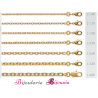 Chaîne Maille Forçat 2,25MM  Plaqué or 18 CARATS  Longueur au choix BIJOUX MIXTE