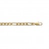 Chaîne Maille Figaro 5MM x 55CM  Plaqué or 18 Carats Garanti 10 ans Bijoux Homme