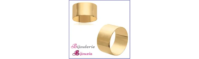 Bague Alliance Large Cylindre Plaqué or 18 CARATS 750/1000  Bijoux Mixte NEUF