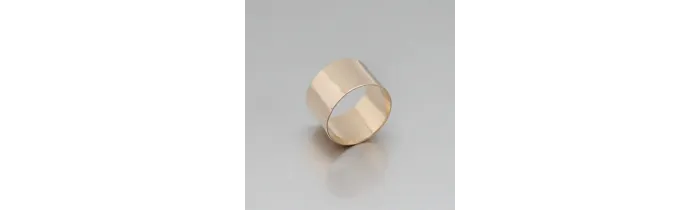 Bague Alliance Large Cylindre Plaqué or 18 CARATS 750/1000  Bijoux Mixte NEUF